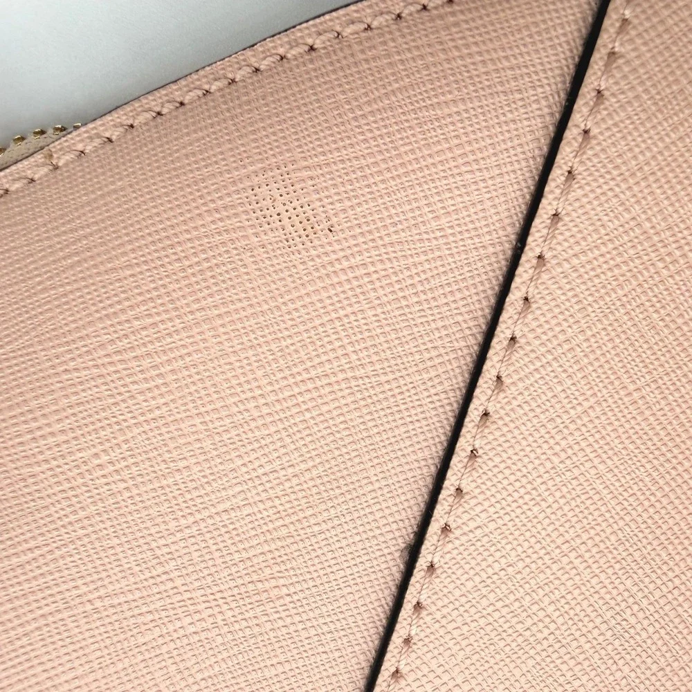 Michael Kors Ciara Satchel Womens Large Blush Pink Saffiano Leather Crossbody